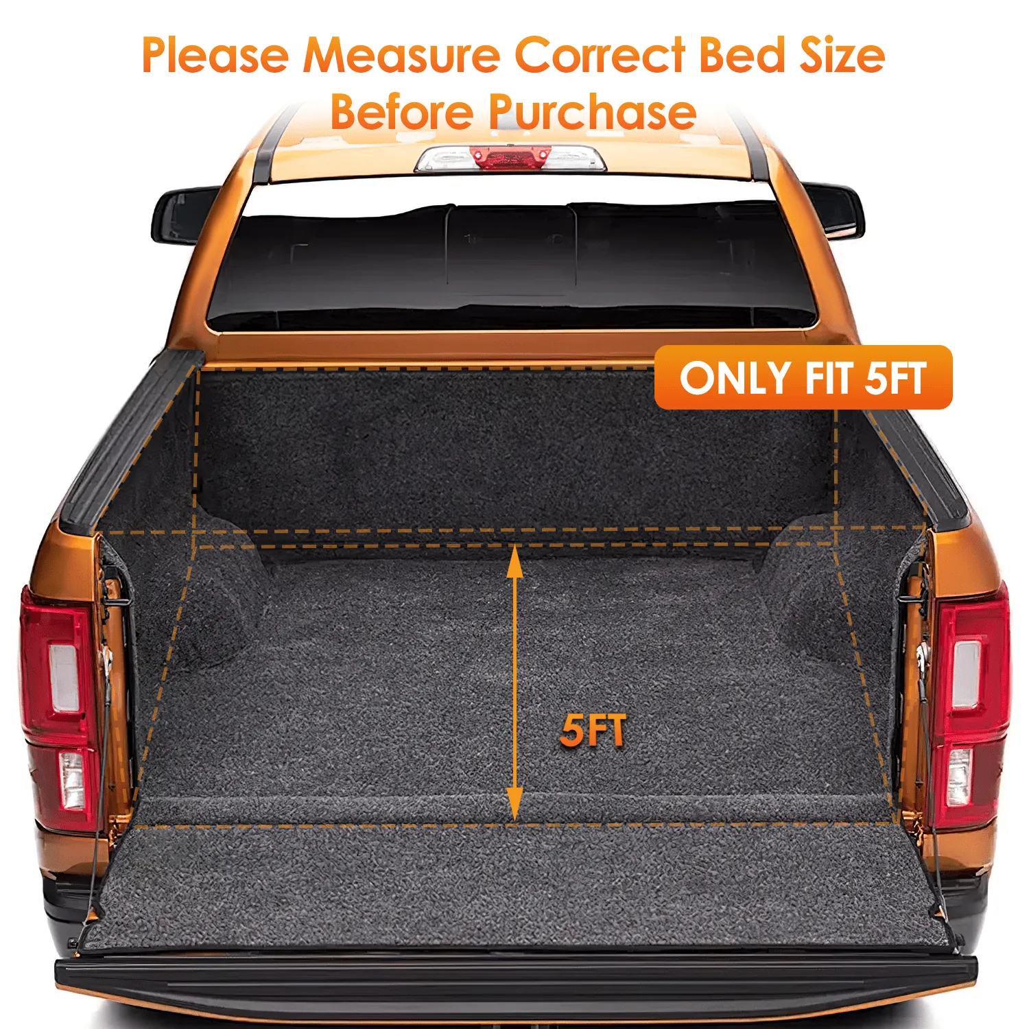 5ft Soft Roll Up Truck Bed Cover for 2019-2023 Ford Ranger
