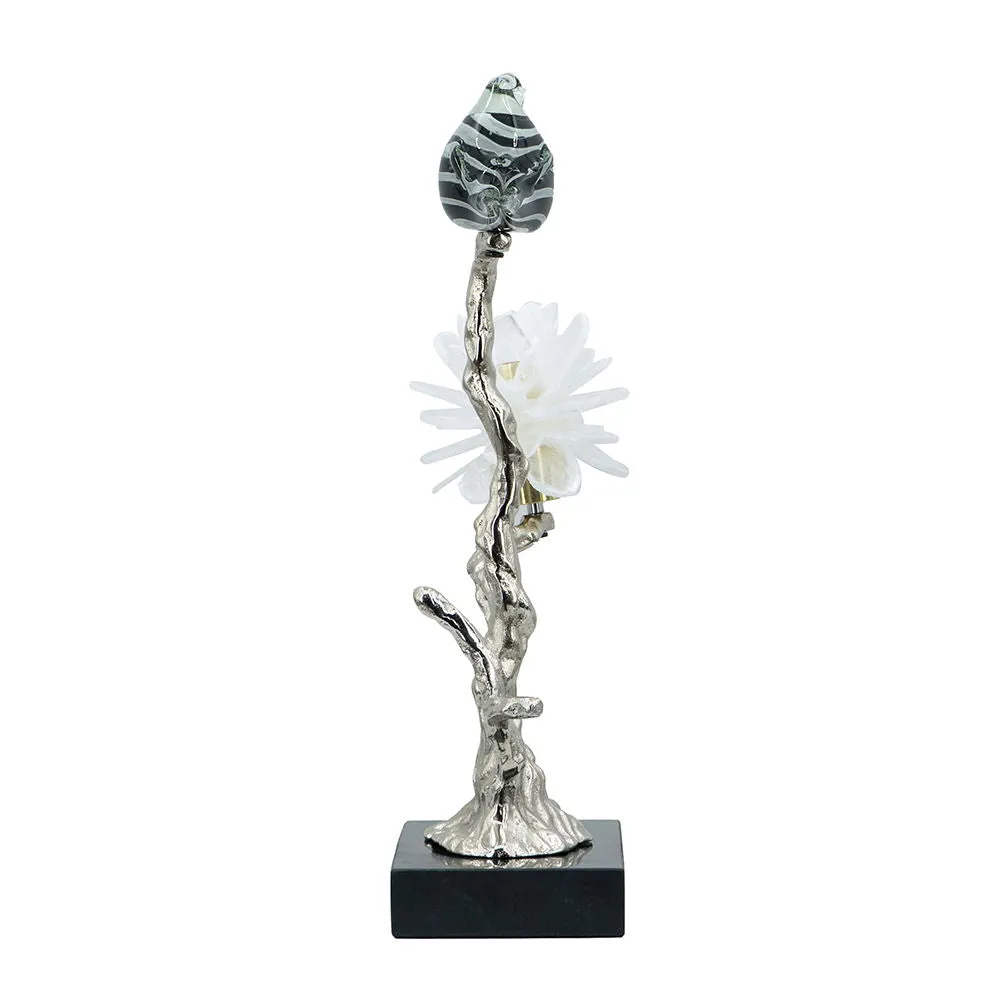 Aluminum Candle Holder With Marble Stand by Couch.com