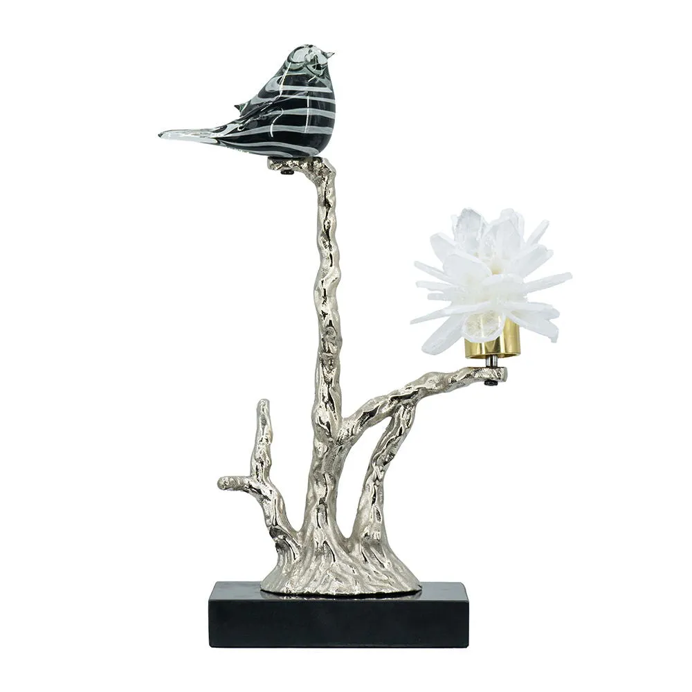 Aluminum Candle Holder With Marble Stand by Couch.com