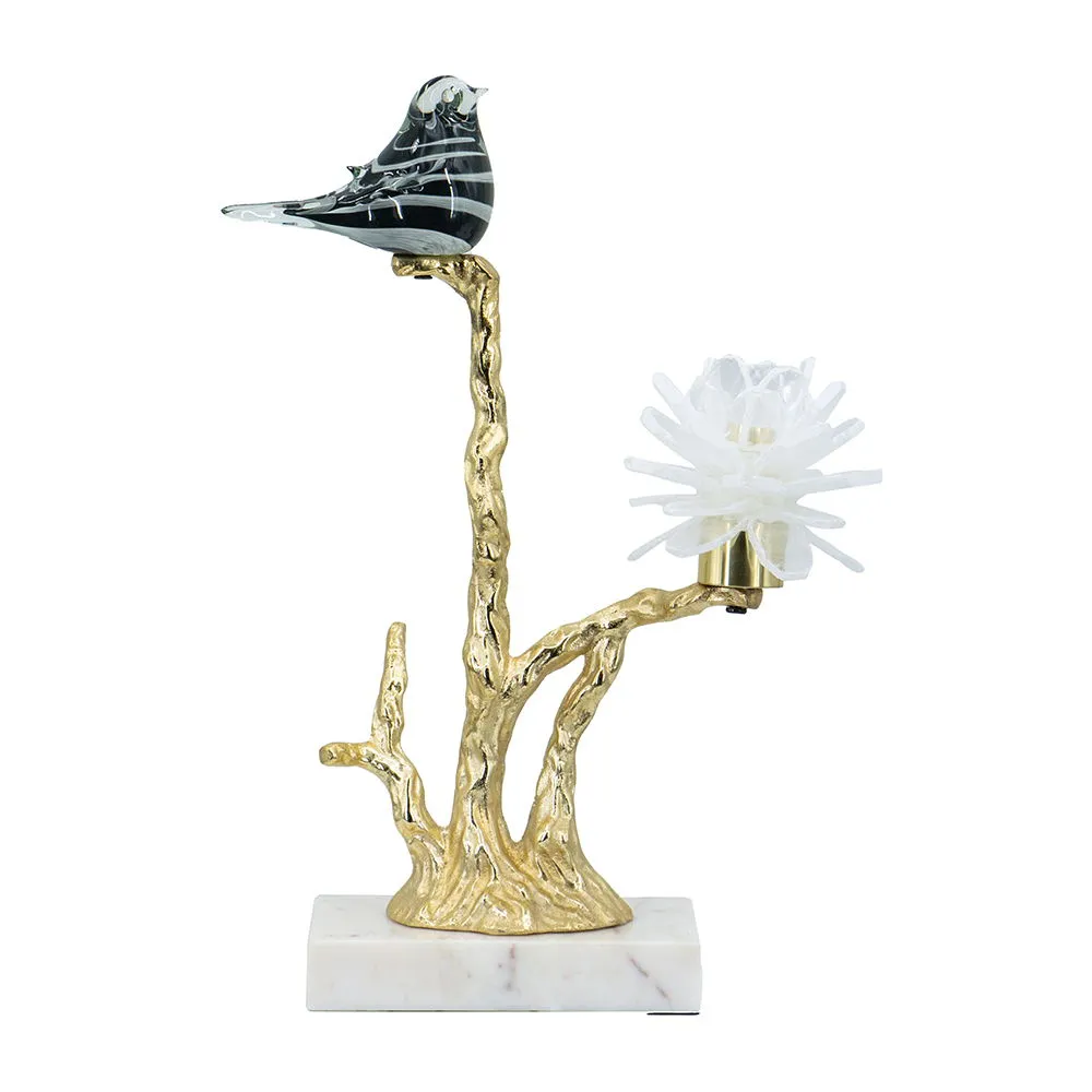 Aluminum Candle Holder With Marble Stand by Couch.com