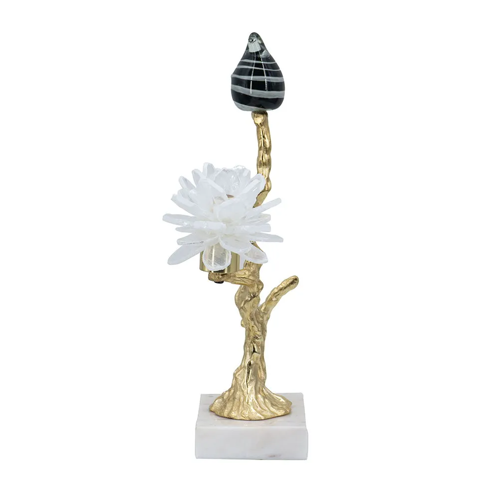 Aluminum Candle Holder With Marble Stand by Couch.com