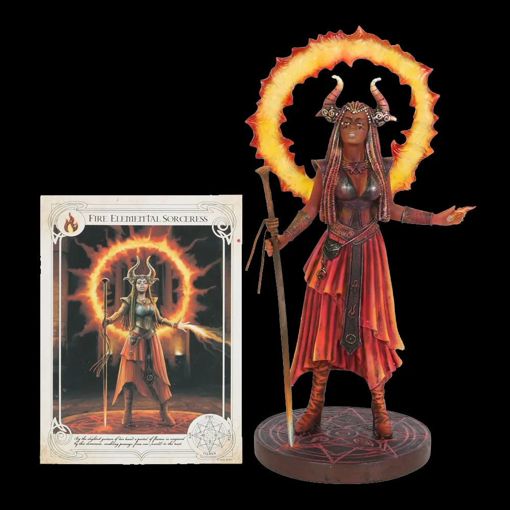 Anne Stokes Fire Elemental Sorceress Figurine