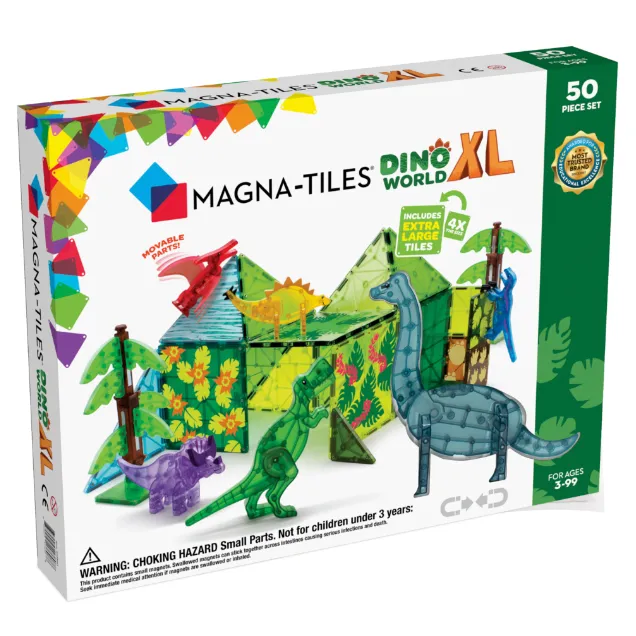 Dino World XL 50 Piece Set by Magna-Tiles