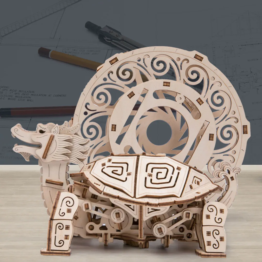 Dragon Turtle Mechanical 3D Wooden Puzzle Model Kit
