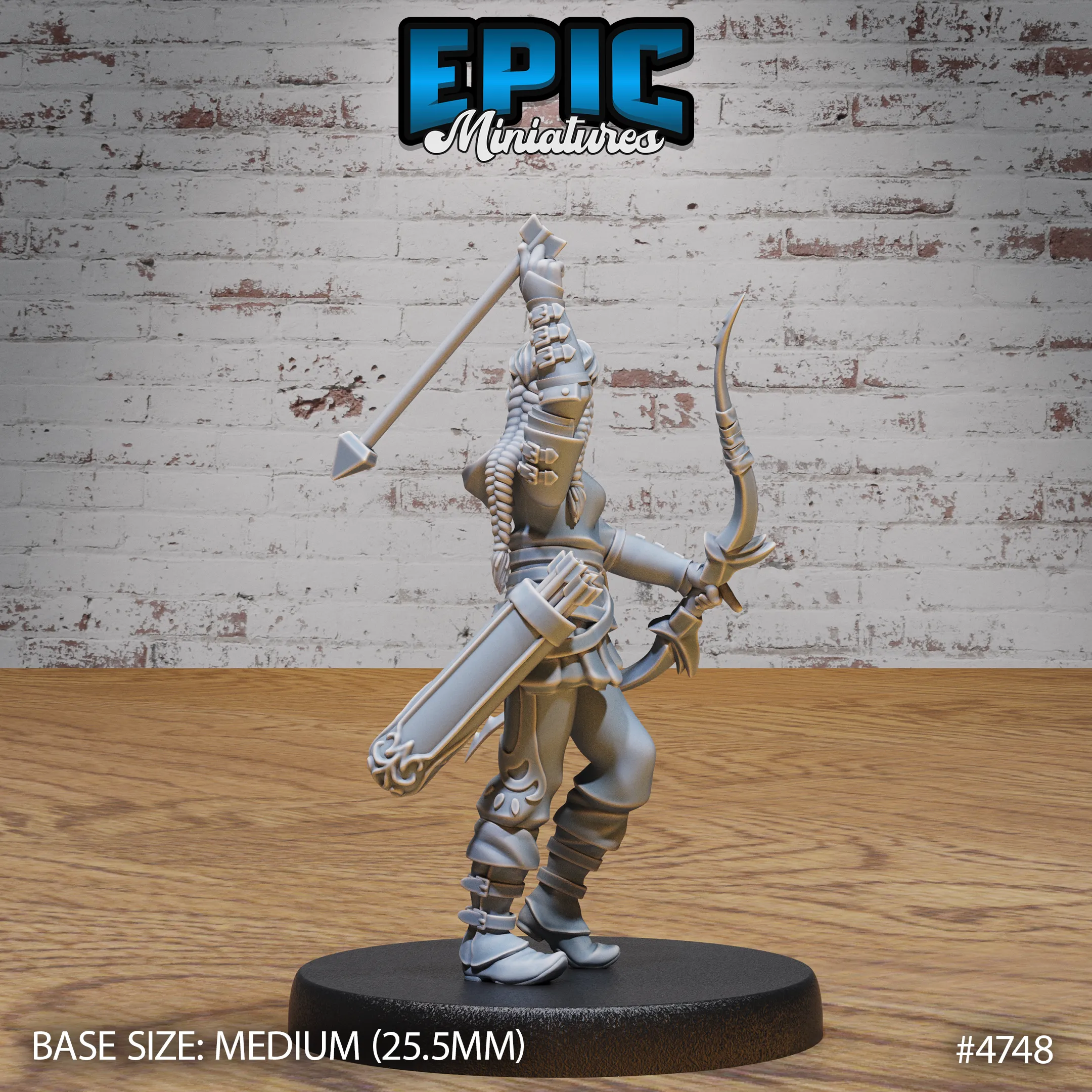 Hunter Girl #4748-4750 by Epic Miniatures | 3D Printable D&D Models