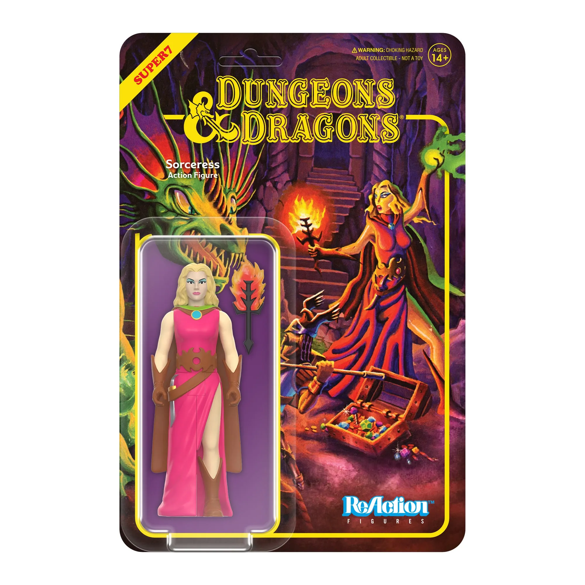 Super7 Dungeons & Dragons Sorceress with Wand of Fire ReAction Figure