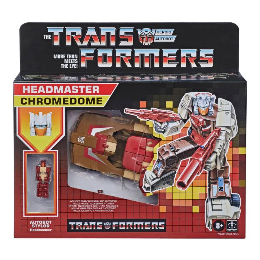 Transformers - Vintage Reissue - Deluxe-Class Headmaster Chromedome & Stylor (F1022) Action Figures LOW STOCK