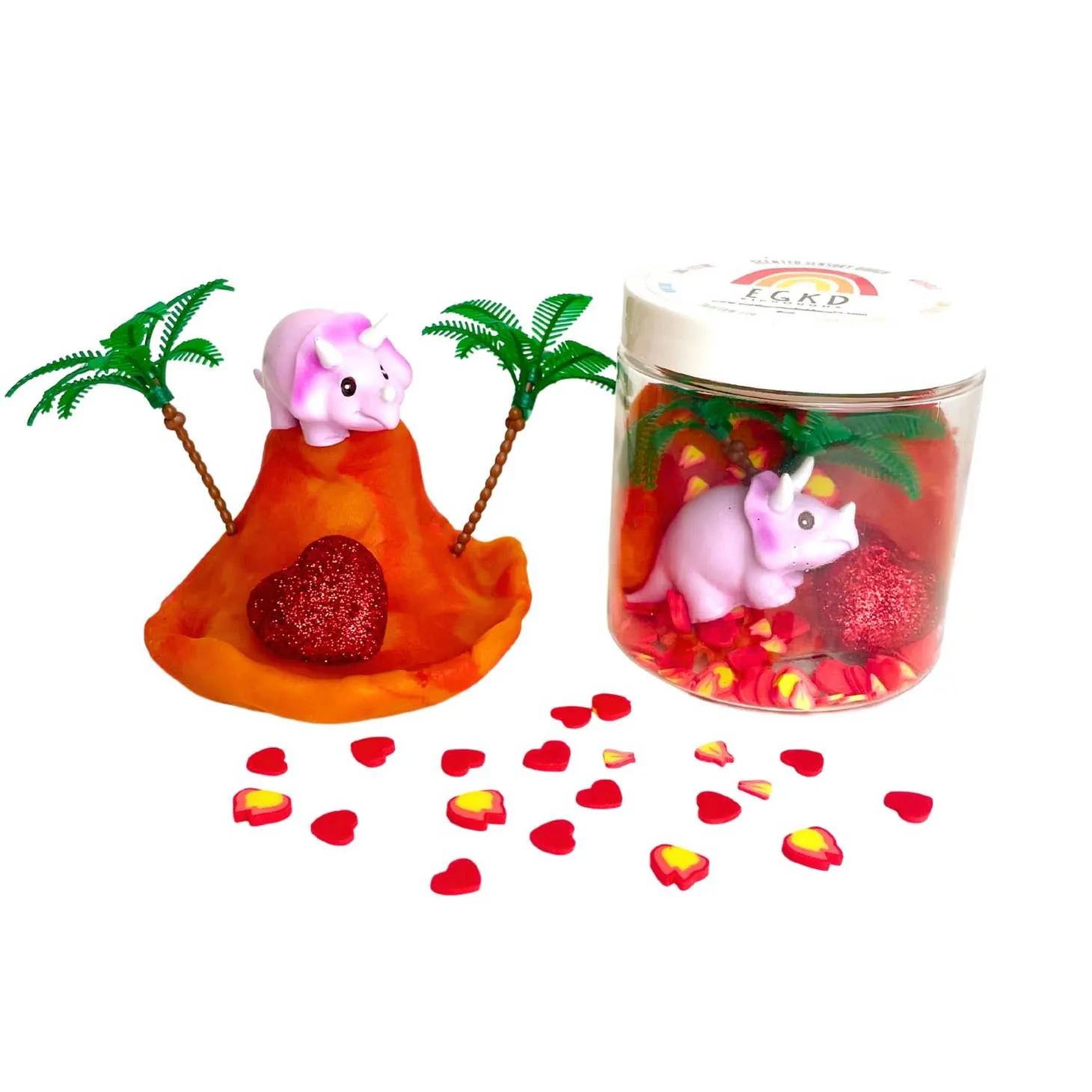Valentine Dinosaur "I Lava You" Mini Dough-To-Go by Earth Grown KidDoughs